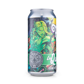 Left side of NEIPA LA QUINCE Poison Flower 44cl craft beer can - Mascraft catalog