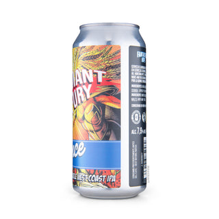 Right side of West Coast LA QUINCE Radiant Fury 44cl craft beer can - Available at Mascraft