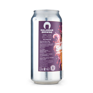 Left side of Smoothie Sour MALANDAR Swirl Sour Cereza+Vainilla+Arándano+Plátano 44cl craft beer can - Mascraft catalog