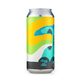 Left side of Smoothie Sour SÁEZ & SON & FAUVE Jamboo Blue 44cl craft beer can - Mascraft catalog