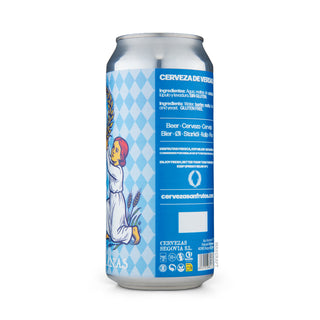 Perfil derecho de cerveza Lager SANFRUTOS Las Hermanas 44cl - Disponible en Mascraft