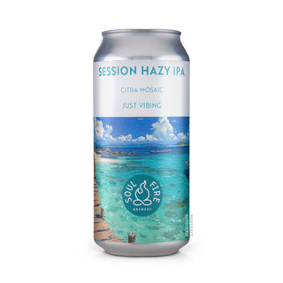 Cerveza Session IPA SOUL FIRE Just Vibing 44cl vista frontal - Comprar en Mascraft
