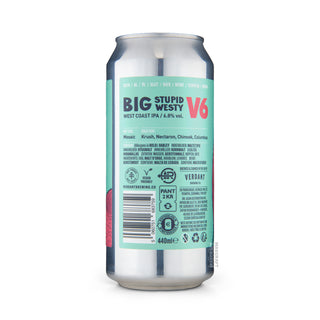 Etiqueta e información West Coast VERDANT Big Stupid Westy V6 44cl - Tienda Mascraft