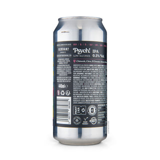Etiqueta e información Sin Alcohol VERDANT Psych! 44cl - Tienda Mascraft