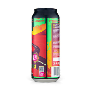 Right side of DIPA FUNKY FLUID & FLATLAND Crossroads 50cl craft beer can - Available at Mascraft