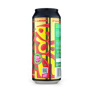Right side of Hazy IPA FUNKY FLUID & GARAGE Zupa 50cl craft beer can - Available at Mascraft