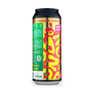 Left side of Hazy IPA FUNKY FLUID & GARAGE Zupa 50cl craft beer can - Mascraft catalog
