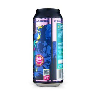 Right side of QIPA FUNKY FLUID & LYRIC Carry On 50cl craft beer can - Available at Mascraft