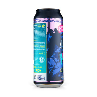 Left side of QIPA FUNKY FLUID & LYRIC Carry On 50cl craft beer can - Mascraft catalog
