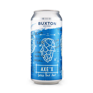 Cerveza IPA BUXTON Axe^x 44cl vista frontal - Comprar en Mascraft