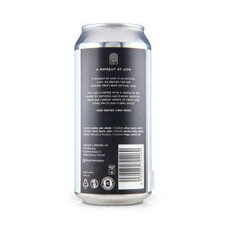 Etiqueta e información Hazy IPA FACTORY A Moment of Now 44cl - Tienda Mascraft