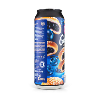 Lateral izquierdo de cerveza Pastry Sour FUNKY FLUID Gelato: Jagodzianka 50cl - Catálogo de Mascraft