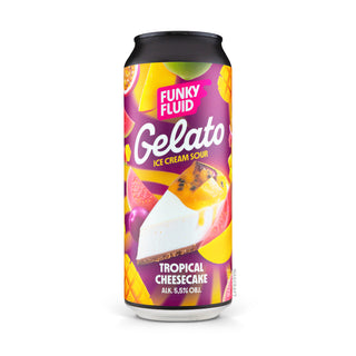 Cerveza Pastry Sour FUNKY FLUID Gelato: Tropical Cheesecake 50cl vista frontal - Comprar en Mascraft