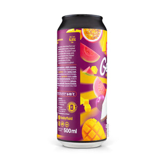 Lateral izquierdo de cerveza Pastry Sour FUNKY FLUID Gelato: Tropical Cheesecake 50cl - Catálogo de Mascraft
