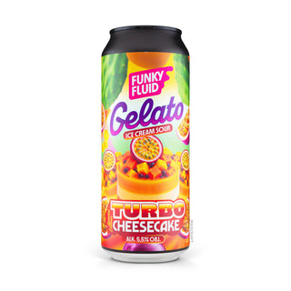 Cerveza Pastry Sour FUNKY FLUID Gelato: Turbo Cheesecake 50cl vista frontal - Comprar en Mascraft