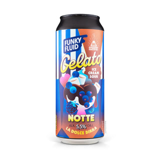 Cerveza Pastry Sour FUNKY FLUID & MAD SCIENTIST Gelato: Notte 50cl vista frontal - Comprar en Mascraft