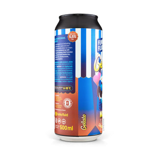 Lateral izquierdo de cerveza Pastry Sour FUNKY FLUID & MAD SCIENTIST Gelato: Notte 50cl - Catálogo de Mascraft
