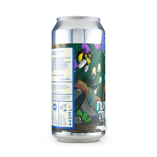 Lateral izquierdo Hazy IPA LEFT HANDED GIANT Flower Trails 44cl - Catálogo Mascraft