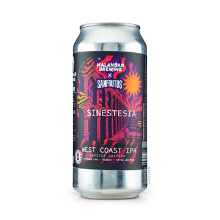 Cerveza West Coast MALANDAR & SANFRUTOS Sinestesia 44cl vista frontal - Comprar en Mascraft