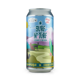 Cerveza Hazy IPA OCTAVO ARTE & SÁEZ & SON Surf N` Turf 44cl vista frontal - Comprar en Mascraft