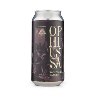 Cerveza DIPA OPHIUSSA & UNCHARTED Saturnalia 44cl vista frontal - Comprar en Mascraft