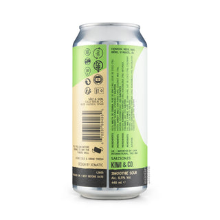 Etiqueta e información Smoothie Sour SÁEZ & SON Kiwi & Co (2026) 44cl - Tienda Mascraft