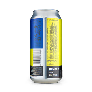 Label and beer information for DIPA SOMA Render 44cl - Mascraft shop
