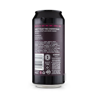 Etiqueta e información Imperial Stout VERDANT Don't Fear The Cherryman 44cl - Tienda Mascraft