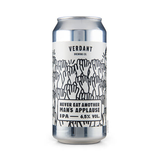 Cerveza Hazy IPA VERDANT Never Eat Another Man's Applause 44cl vista frontal - Comprar en Mascraft